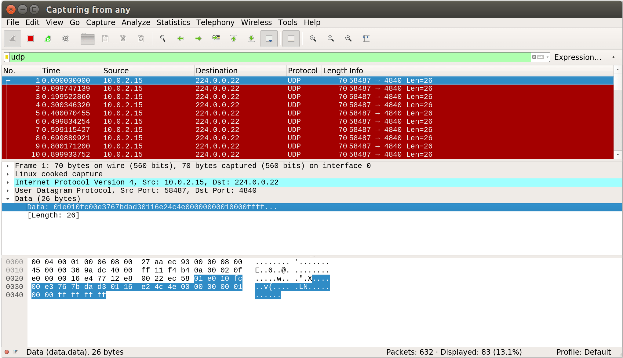 OPC UA PubSub communication in wireshark